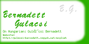 bernadett gulacsi business card